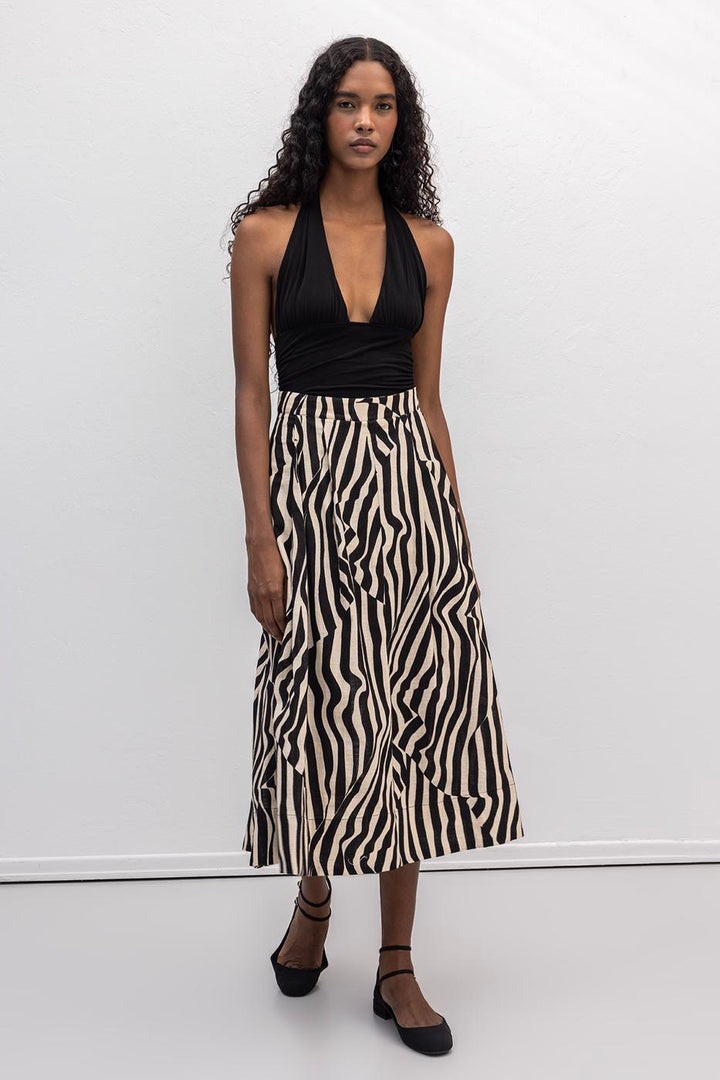 BSL Women Patterned Midi Skirt - Clovis