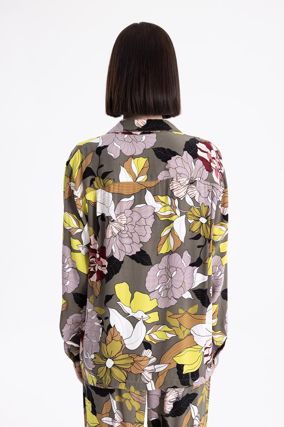 BSL Women Printed Satin Shirt - Gap