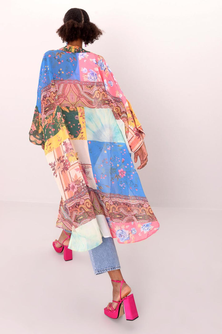 BSL Women Printed Sheer Kimono - Lake Oswego