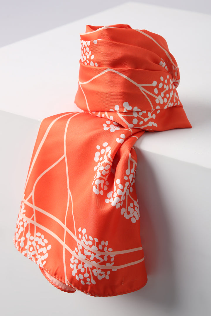 TLD Women Allday Orange Zigzag Cotton Jacquard Shawl - Trofa