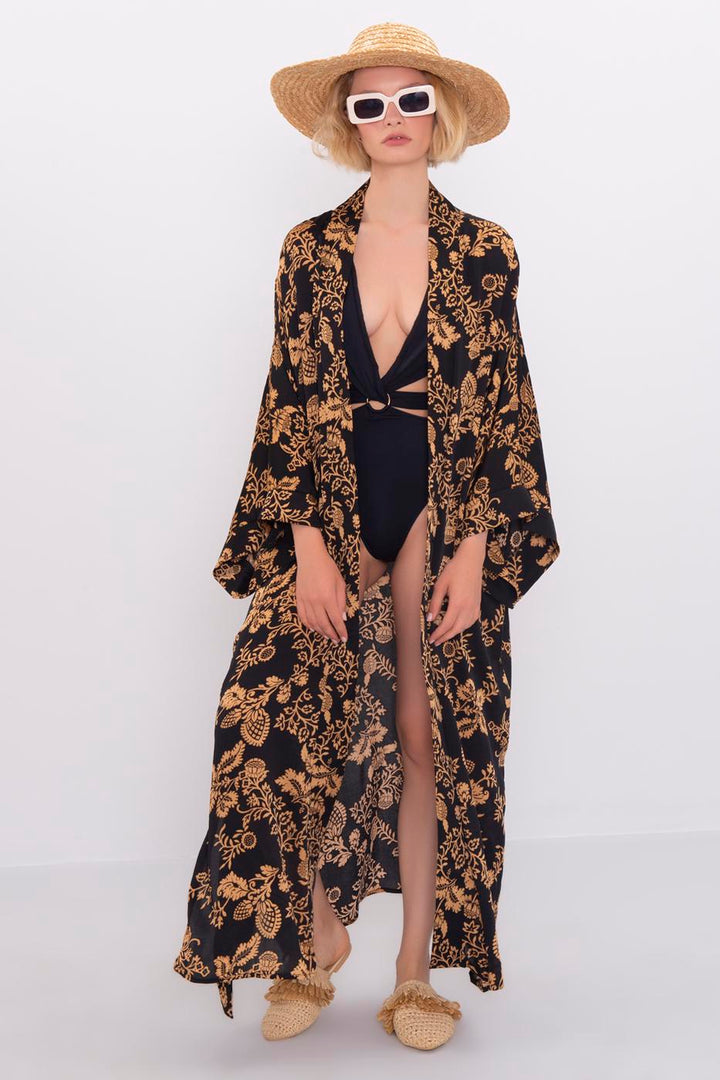 BSL Women Printed Maxi Kimono - Sabadell