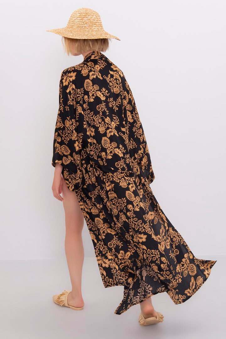 BSL Women Printed Maxi Kimono - Sabadell