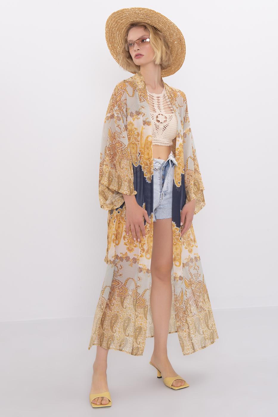 BSL Women Patterned maxi kimono - Covina