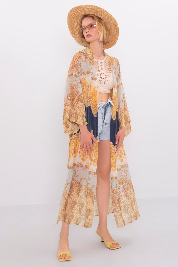 BSL Women Patterned maxi kimono - Covina