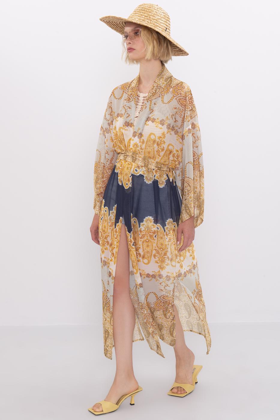 BSL Women Patterned maxi kimono - Covina