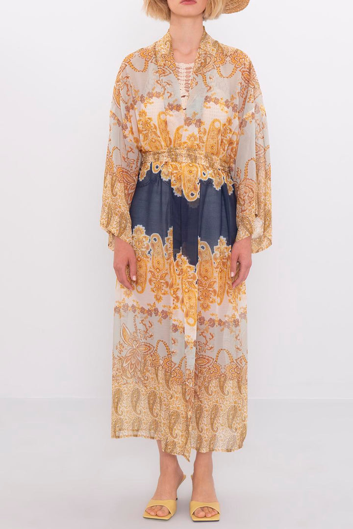 BSL Women Patterned maxi kimono - Covina