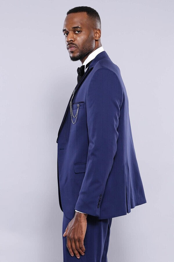 WSS Detachable Lapel Blue Men Tuxedo   - Woodbridge