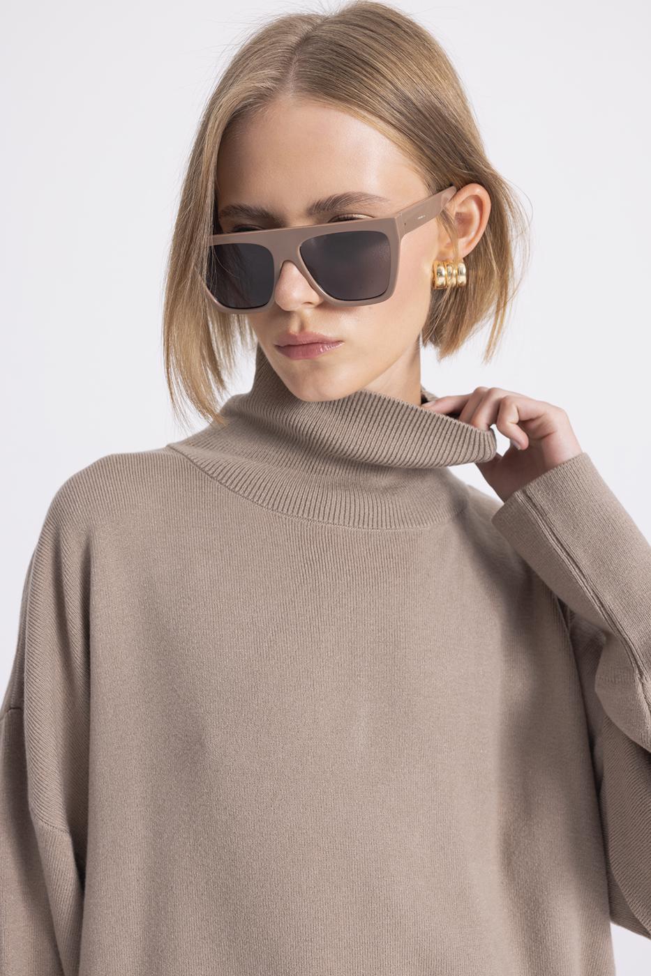 BSL Women Stand-up Herringbone Knitwear Sweater - Oregon City