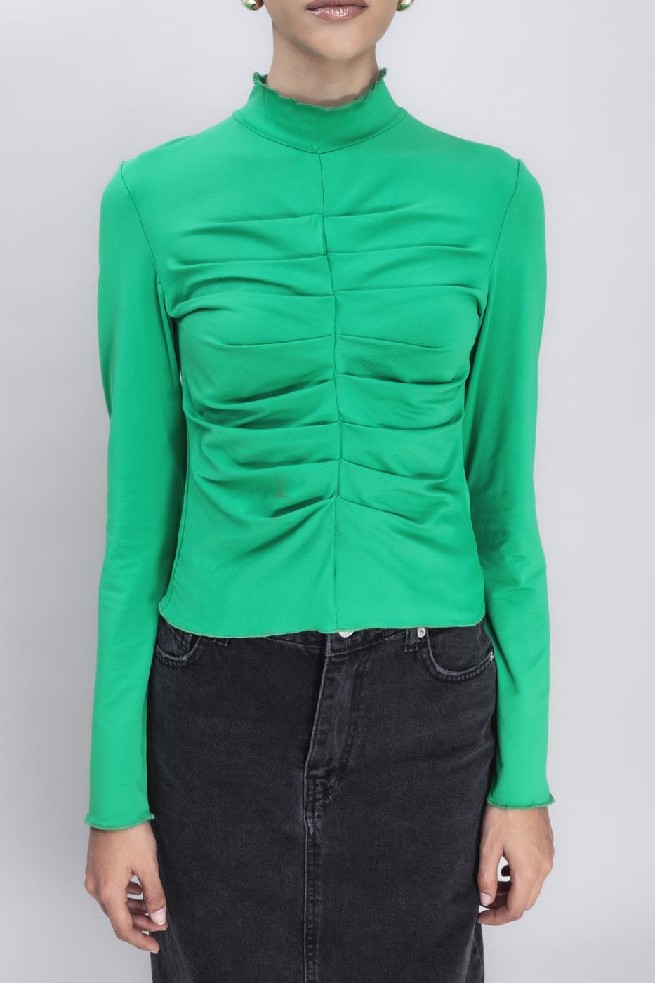 BSL Women High Neck Drape Detailed Top - Ansbach