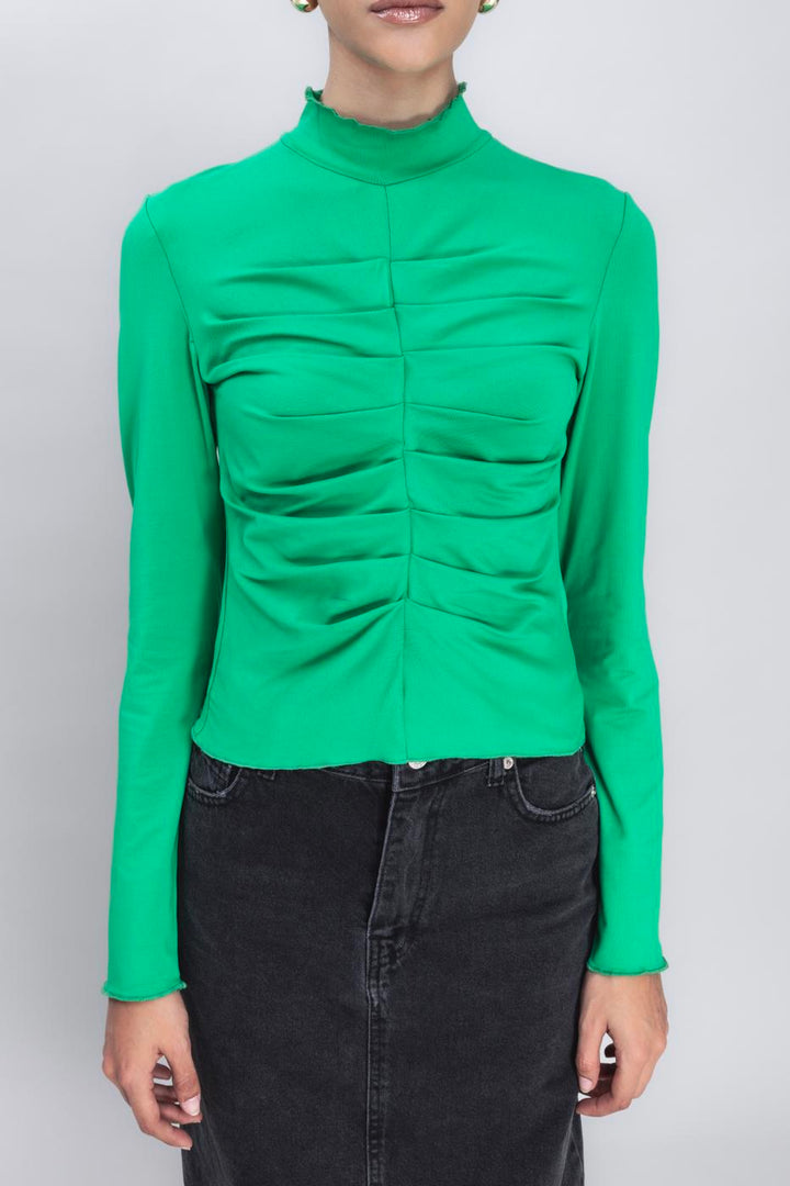 BSL Women High Neck Drape Detailed Top - Ansbach