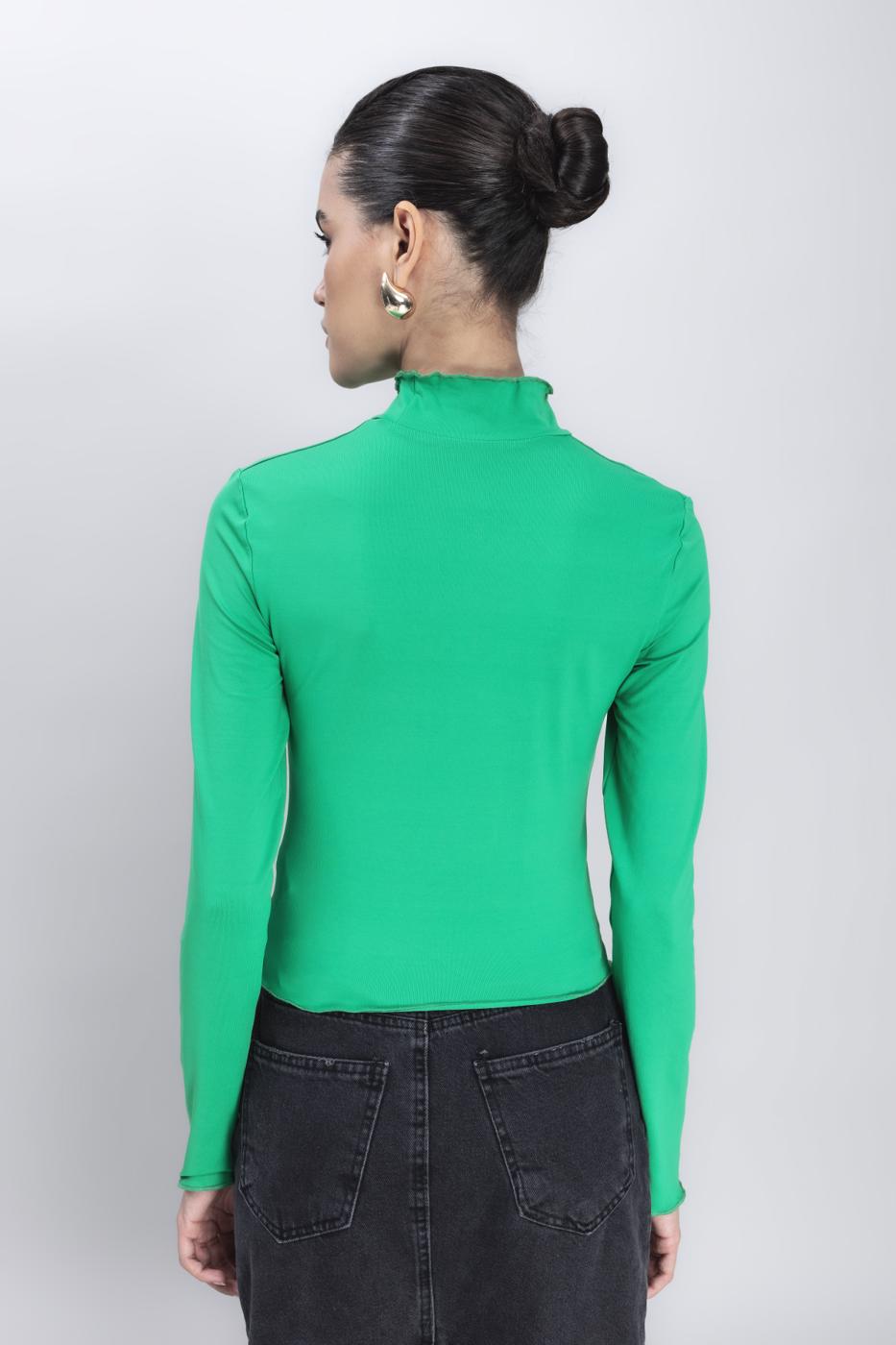 BSL Women High Neck Drape Detailed Top - Ansbach