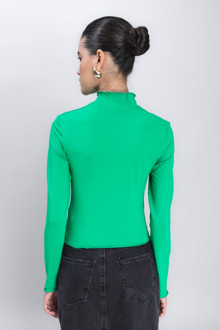 BSL Women High Neck Drape Detailed Top - Ansbach