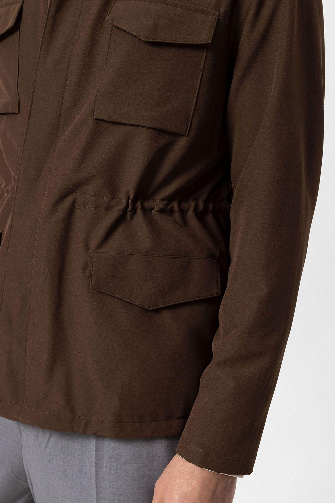 ANT High Collar Safari Men's Coat - Palm Harbor