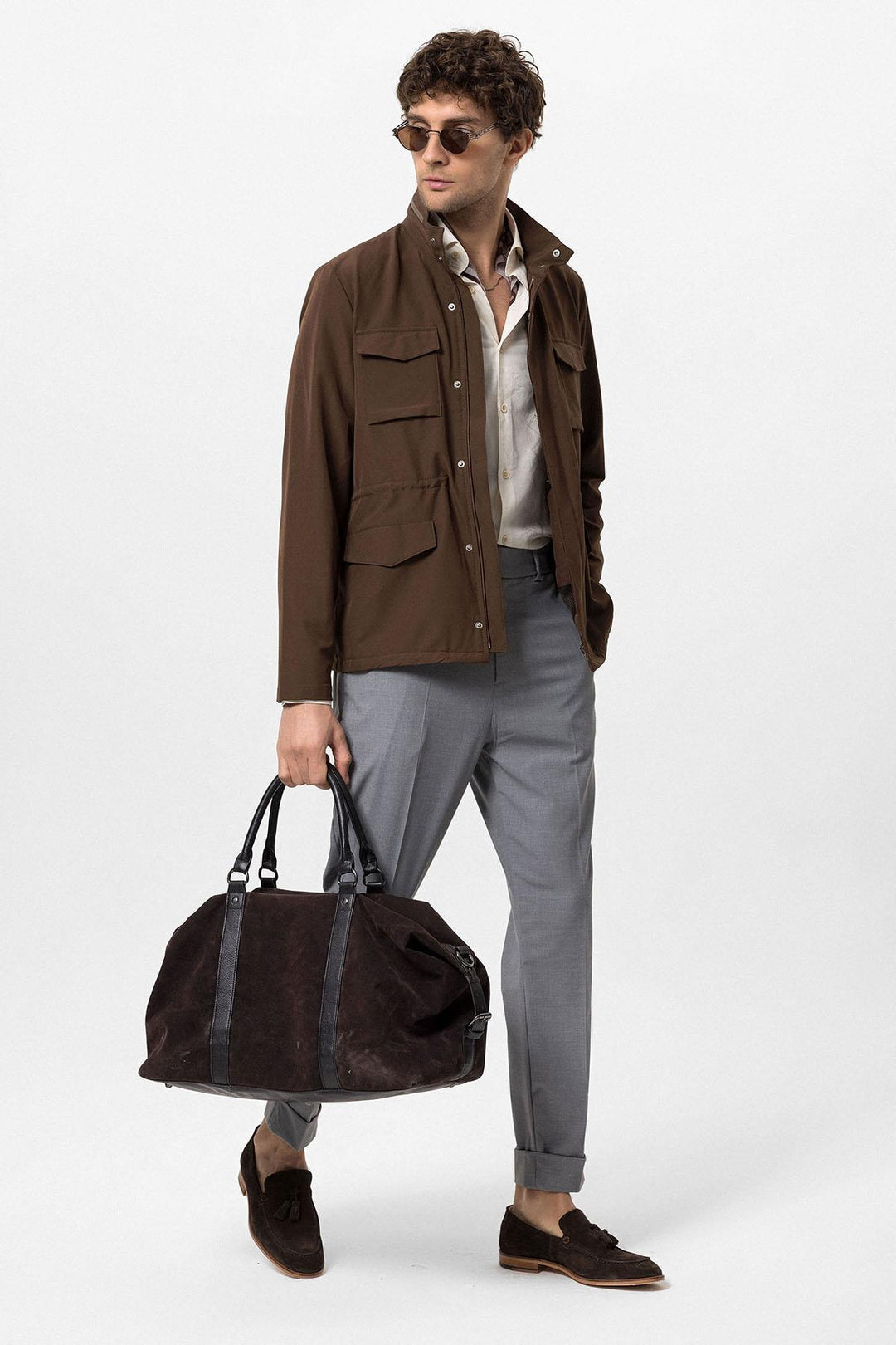 ANT High Collar Safari Men's Coat - Palm Harbor