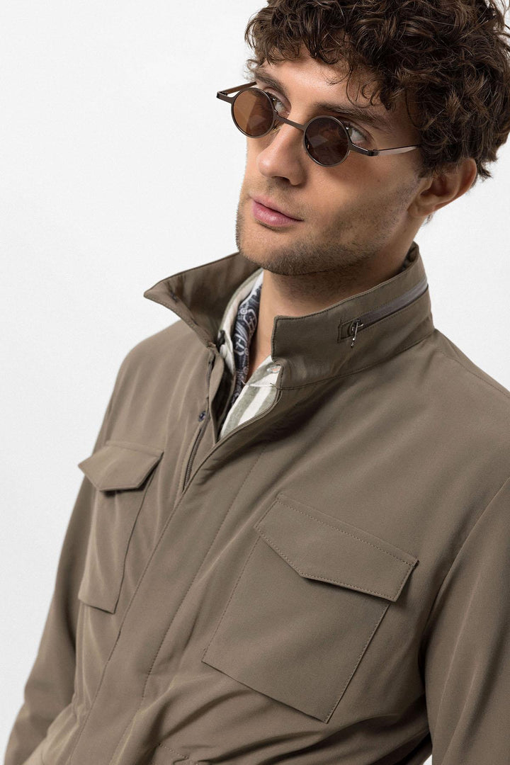ANT High Collar Safari Men's Coat - Bazal’tove