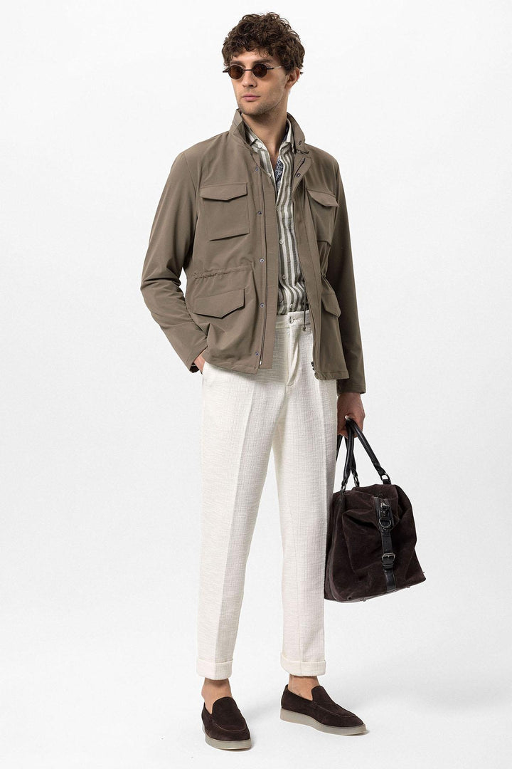 ANT High Collar Safari Men's Coat - Bazal’tove