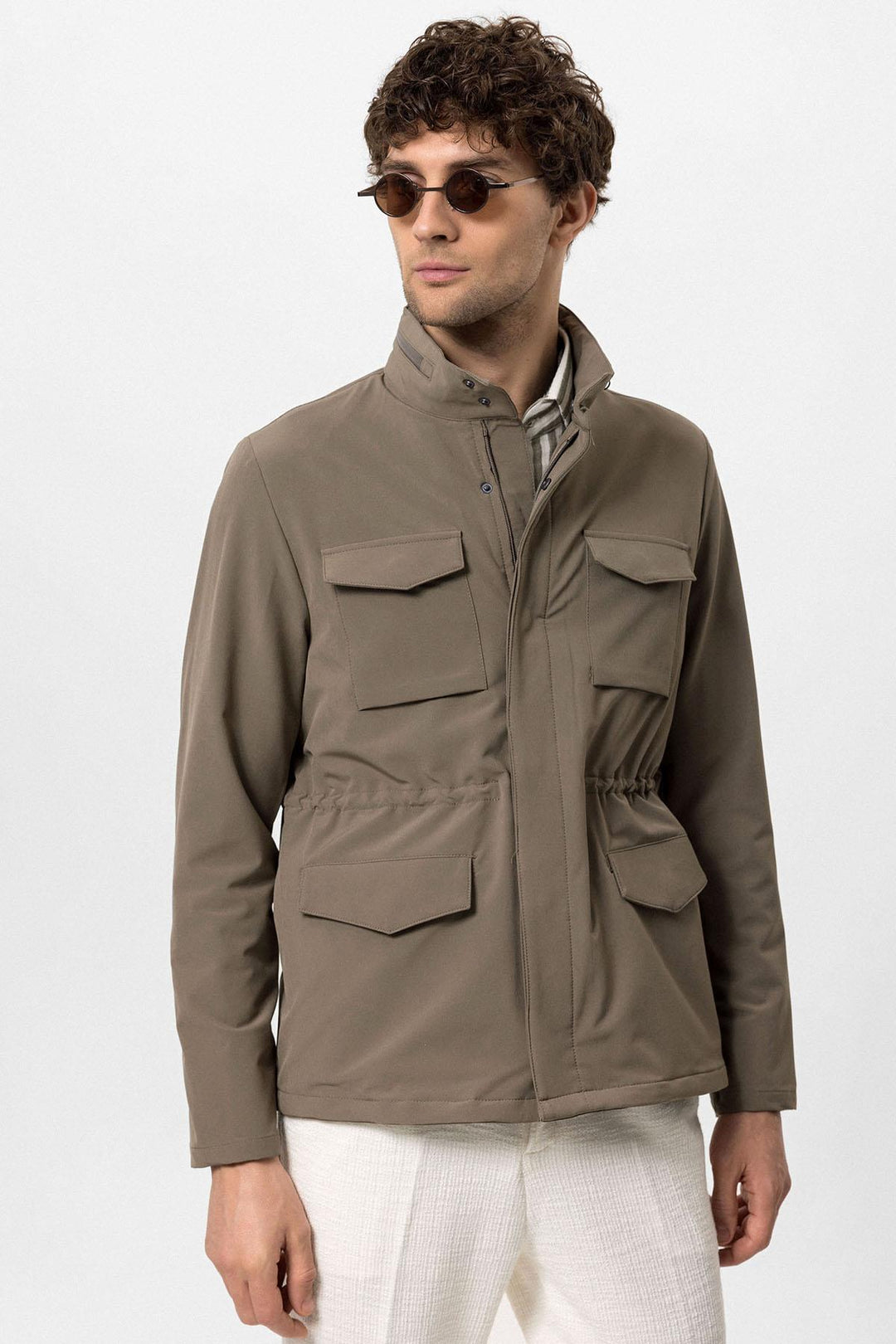 ANT High Collar Safari Men's Coat - Bazal’tove