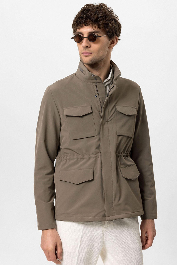 ANT High Collar Safari Men's Coat - Bazal’tove