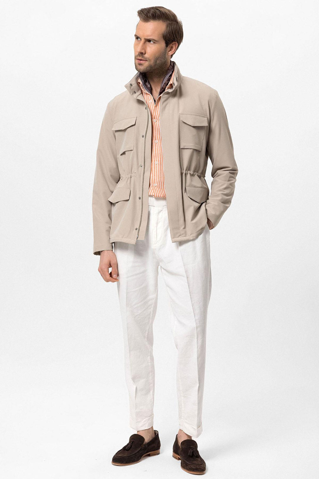 ANT High Collar Safari Men's Coat - North Highlands