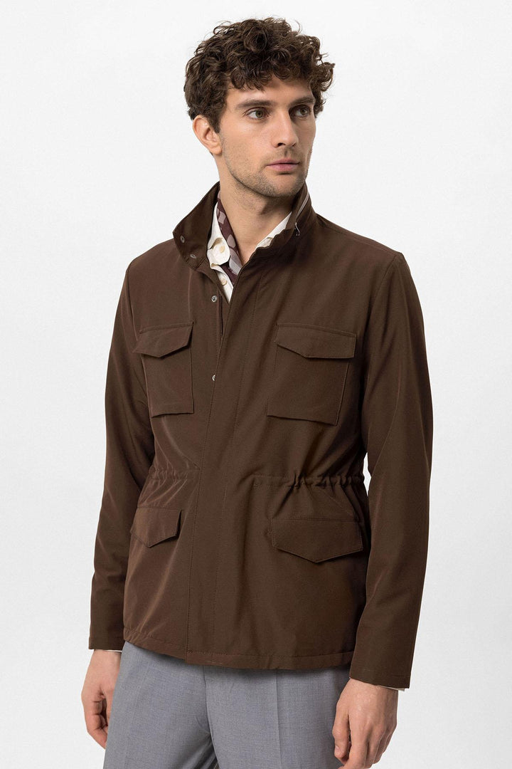 ANT High Collar Safari Men's Coat - Palm Harbor