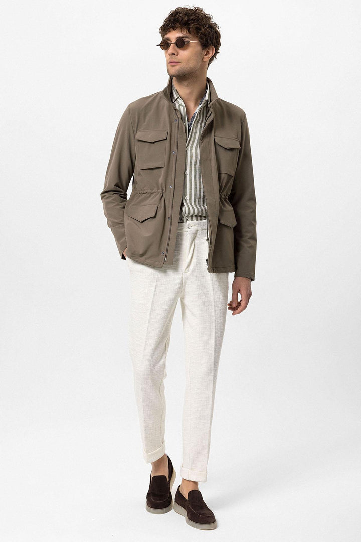 ANT High Collar Safari Men's Coat - Bazal’tove