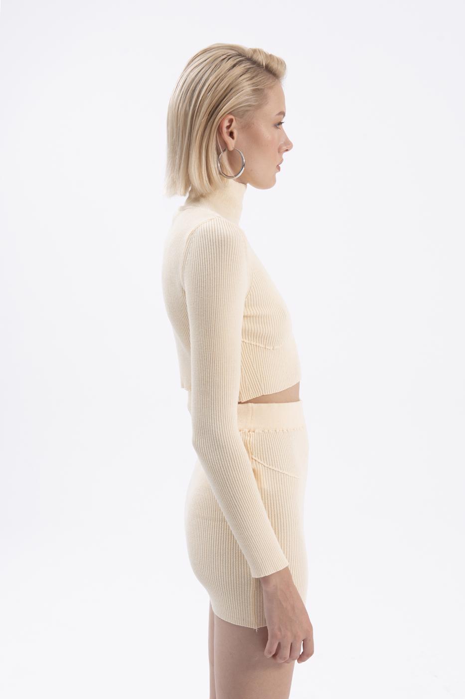BSL Women High neck knitted blouse - Lake Ridge