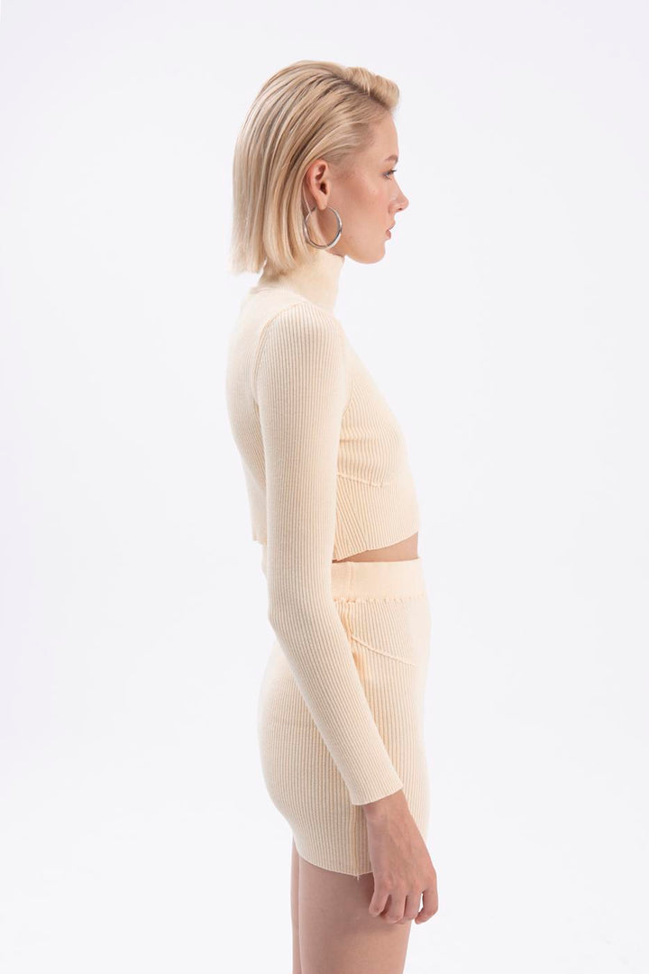 BSL Women High neck knitted blouse - Lake Ridge