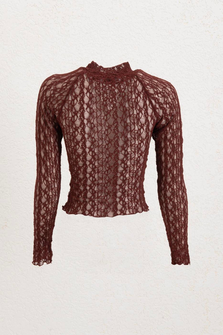 BSL Women High Collar Lace Top - Washington