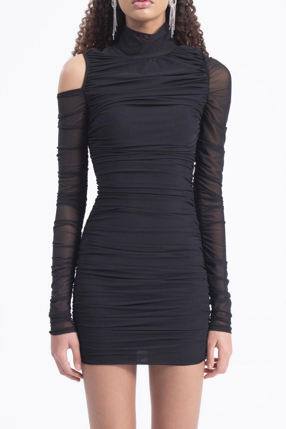 BSL Women High neck drapped tulle dress - Eastleigh