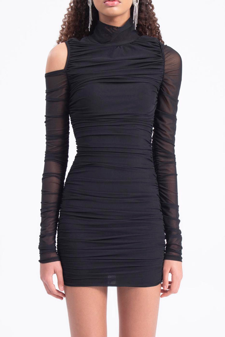 BSL Women High neck drapped tulle dress - Eastleigh