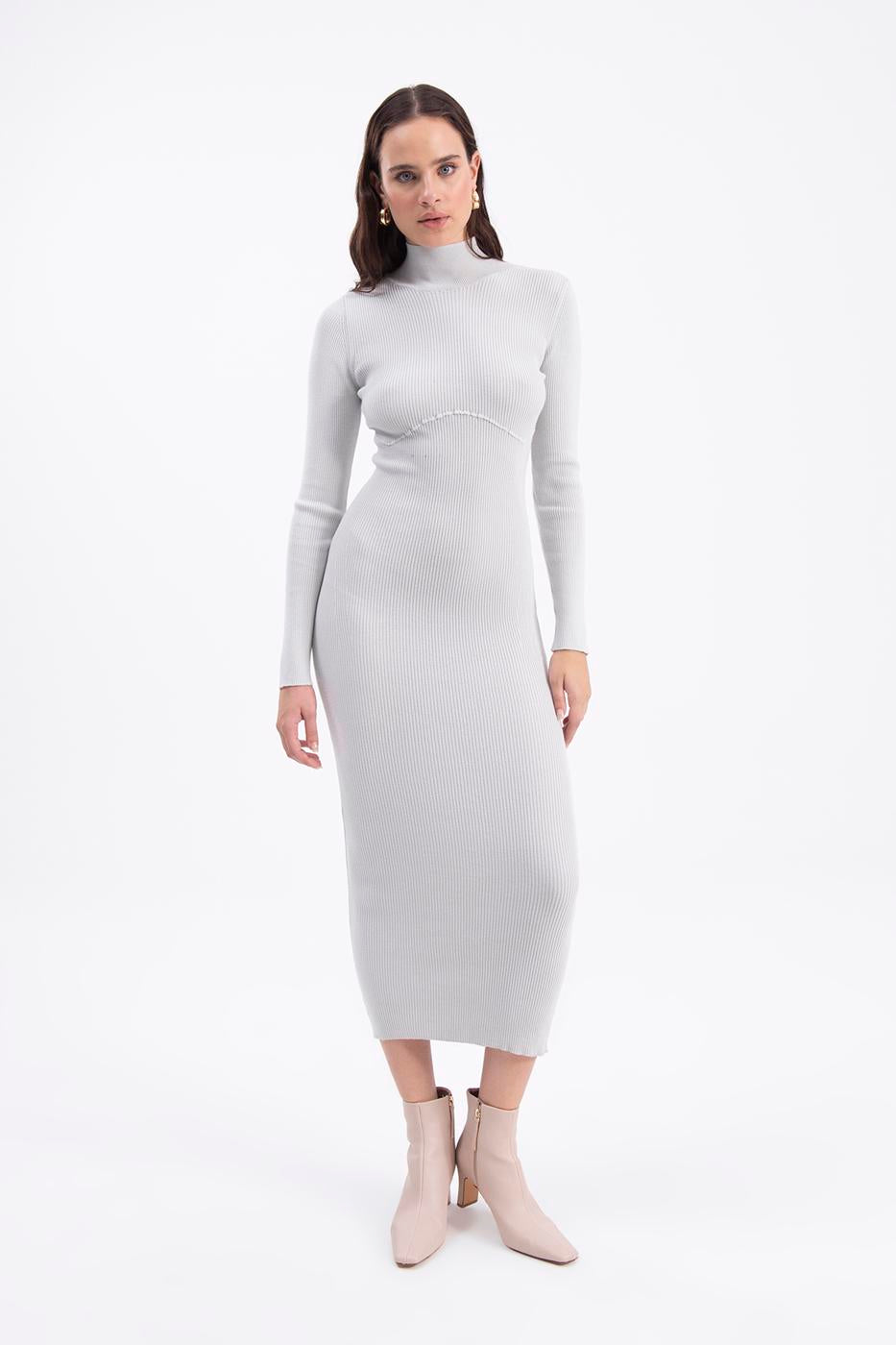 BSL Women High neck knitted pencil dress - Mount Pleasant