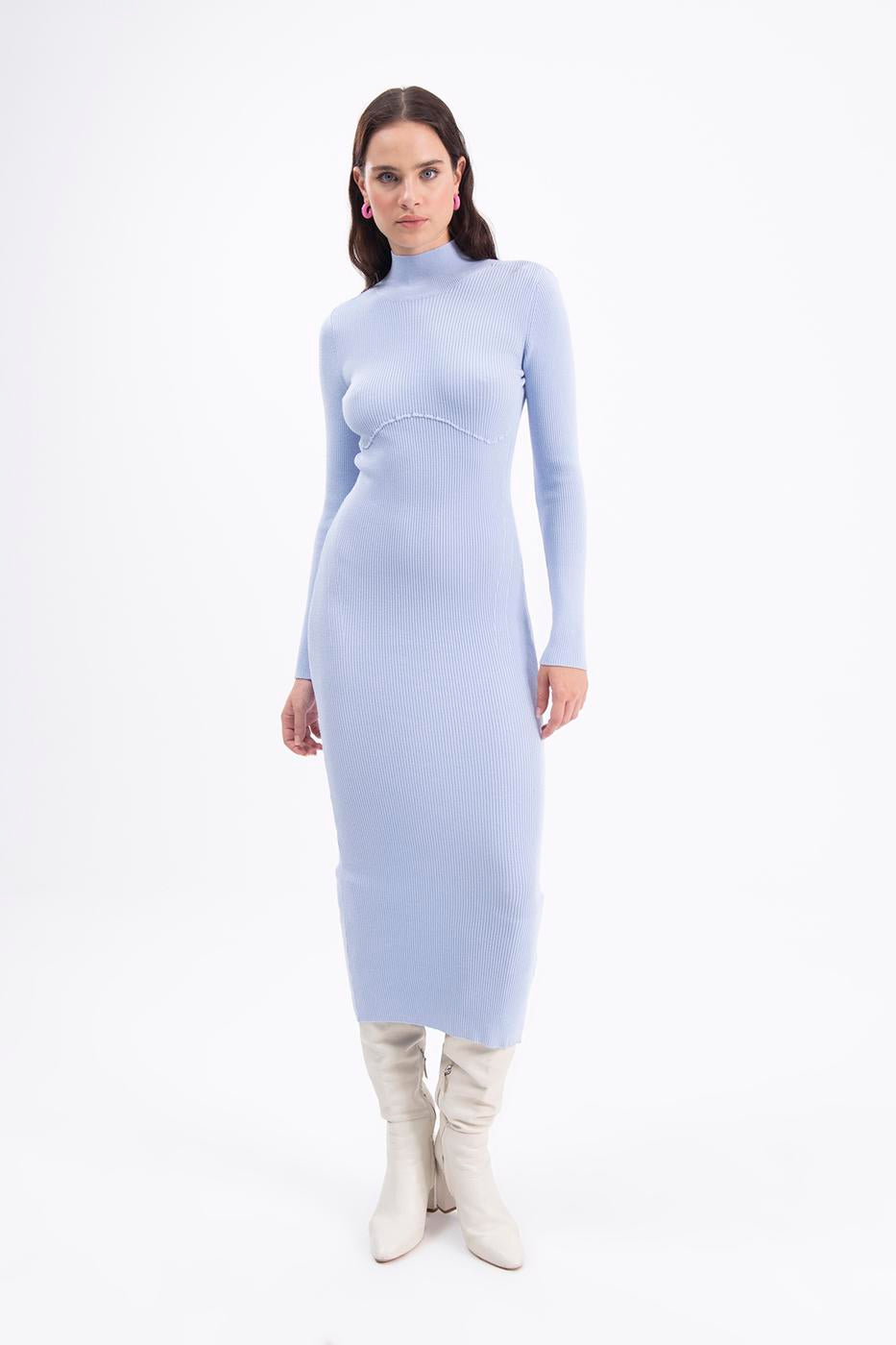 BSL Women High neck knitted pencil dress - Hartford