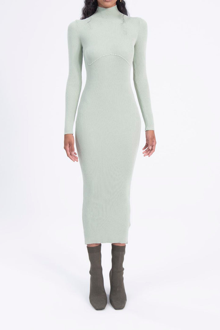 BSL Women High neck knitted pencil dress - Nice