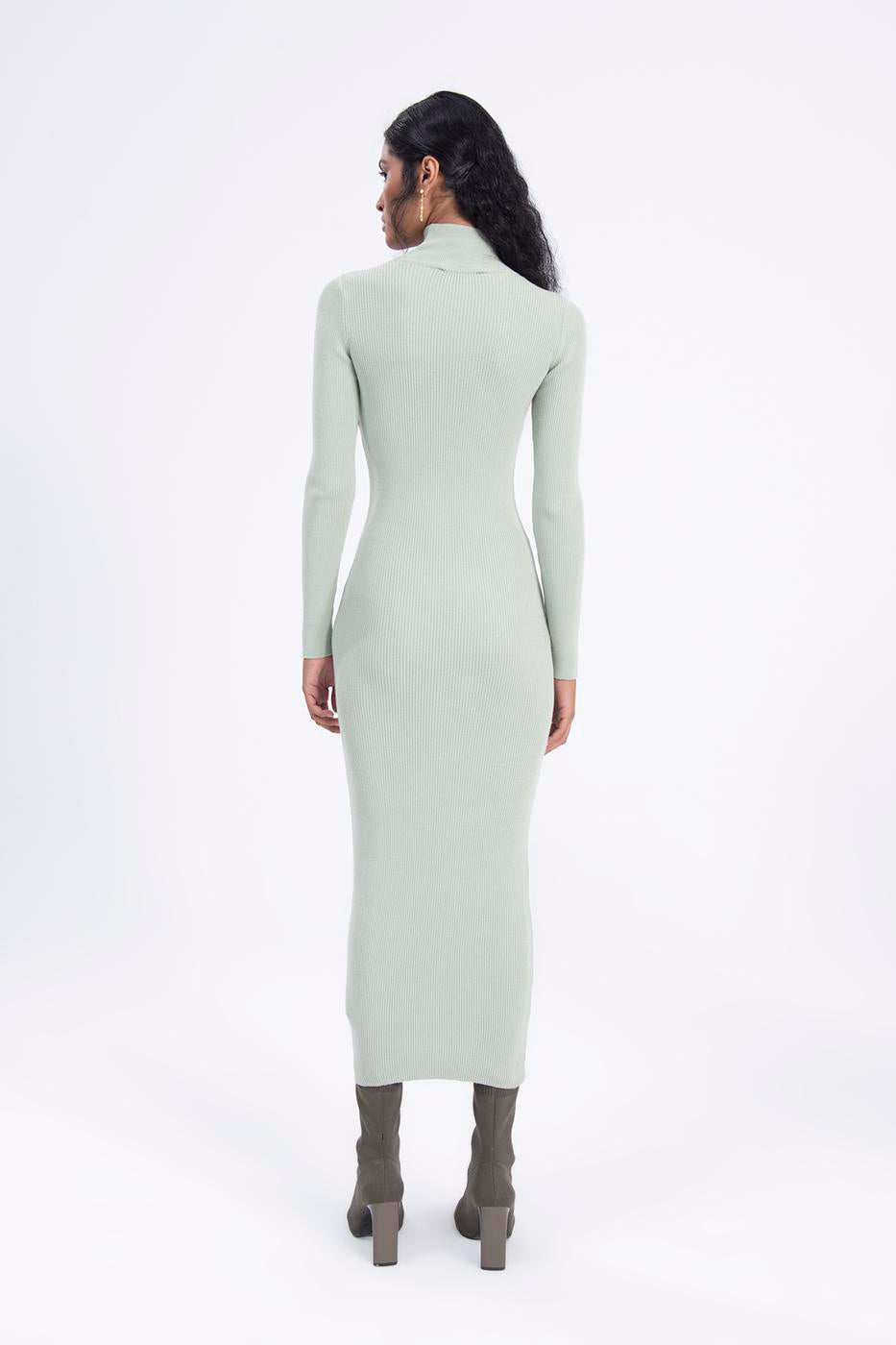 BSL Women High neck knitted pencil dress - Nice