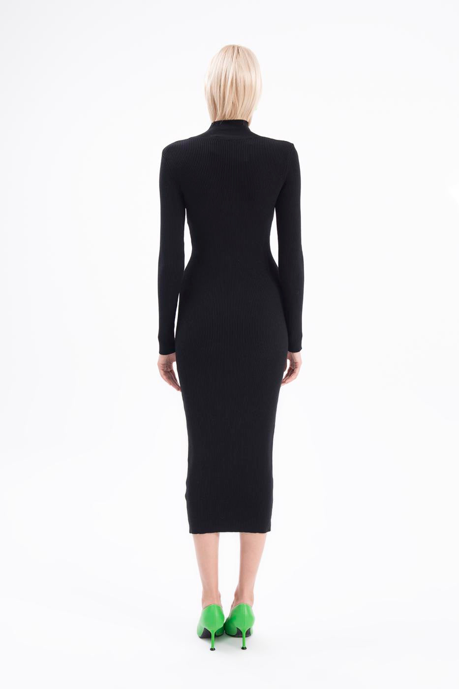 BSL Women High neck knitted pencil dress - Geldern