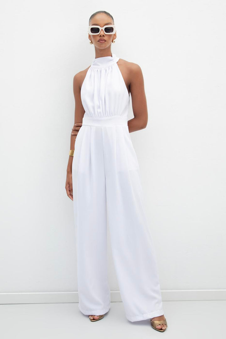 BSL Women Stand Collar Jumpsuit - Hilden