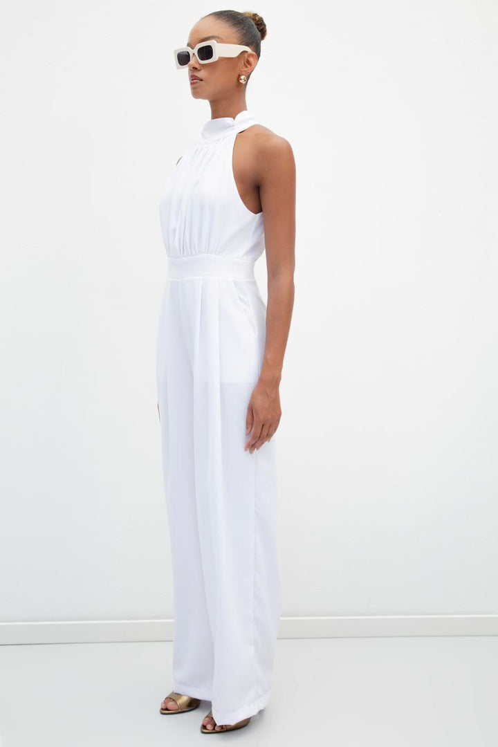 BSL Women Stand Collar Jumpsuit - Hilden