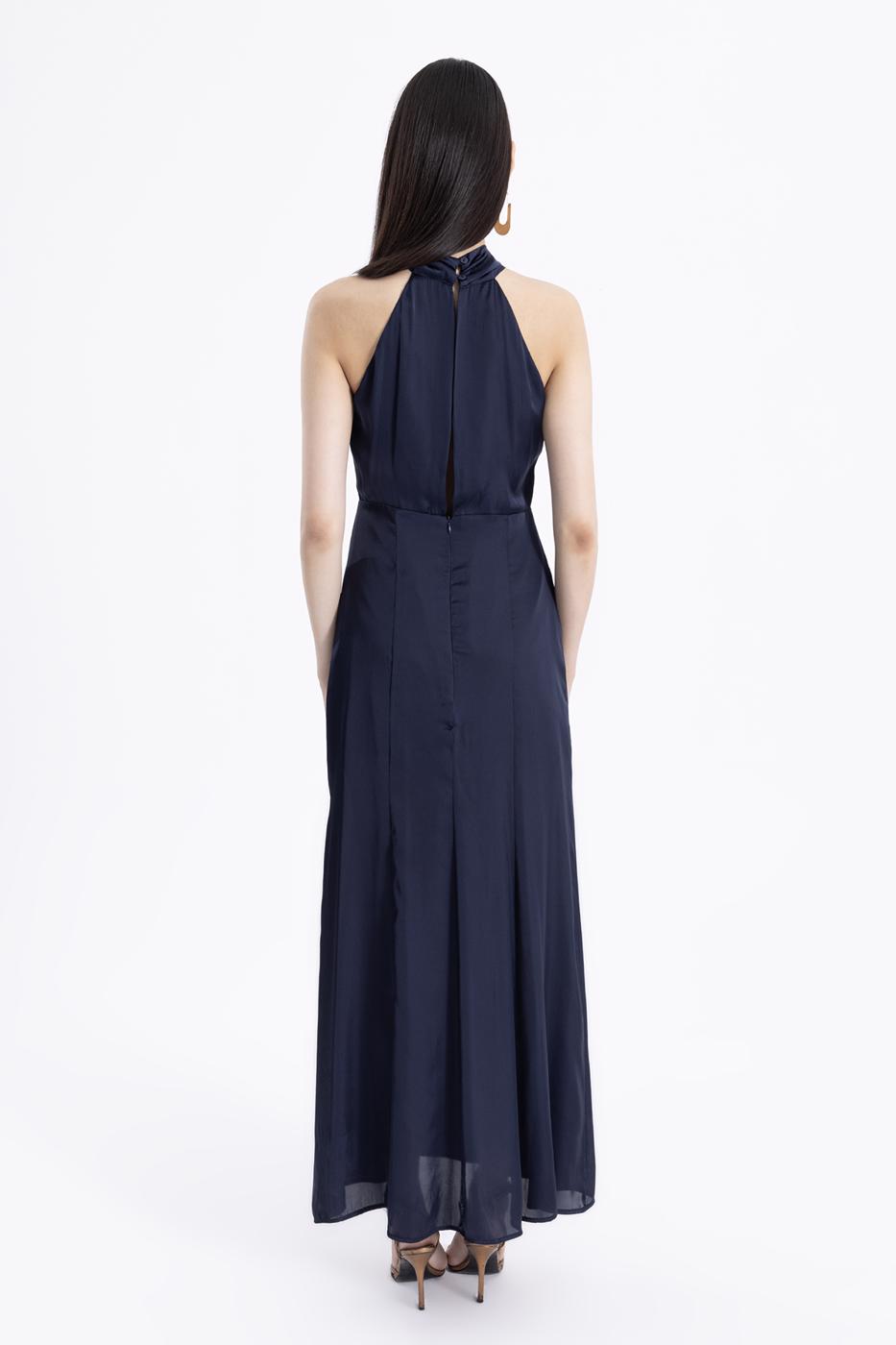 BSL Women High Neck Slit Detailed Maxi Dress - High Wycombe