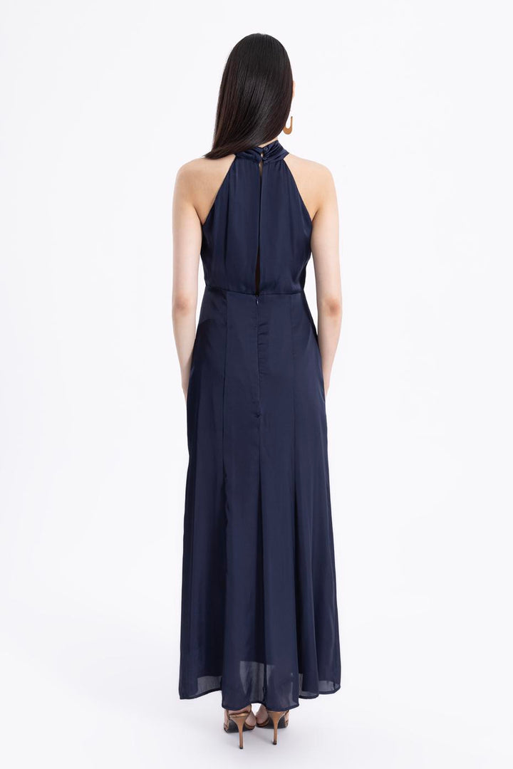 BSL Women High Neck Slit Detailed Maxi Dress - High Wycombe