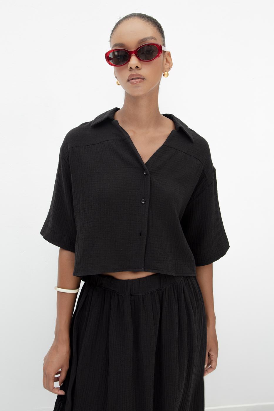 BSL Women Textured 100% Cotton Shirt - Saint Albans