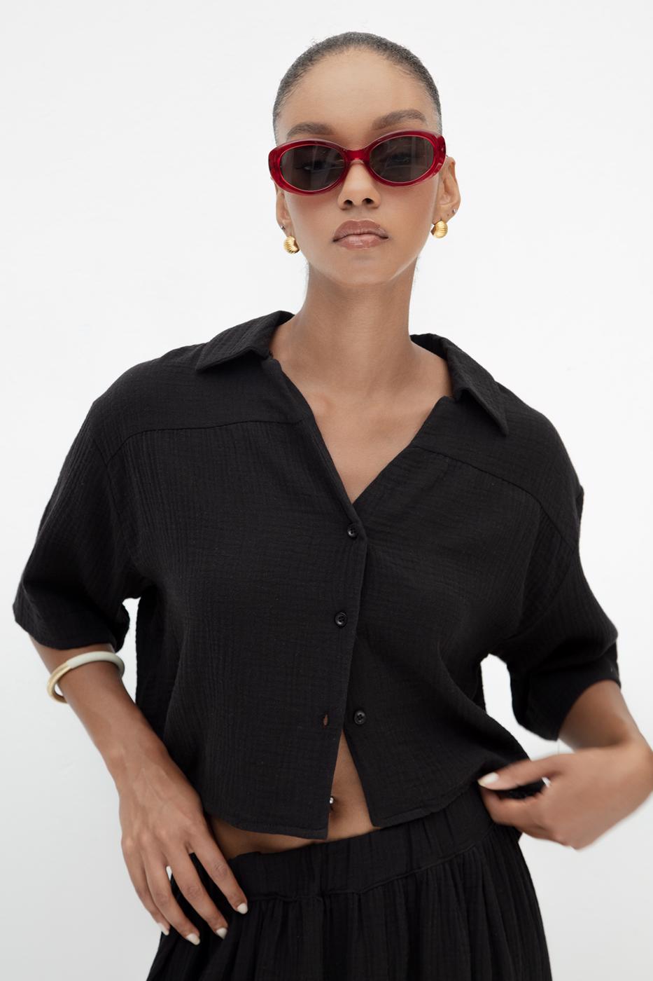 BSL Women Textured 100% Cotton Shirt - Saint Albans