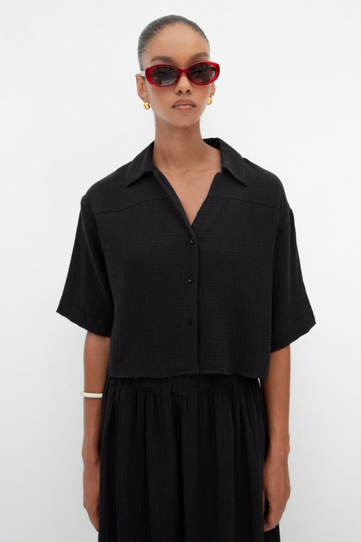 BSL Women Textured 100% Cotton Shirt - Saint Albans