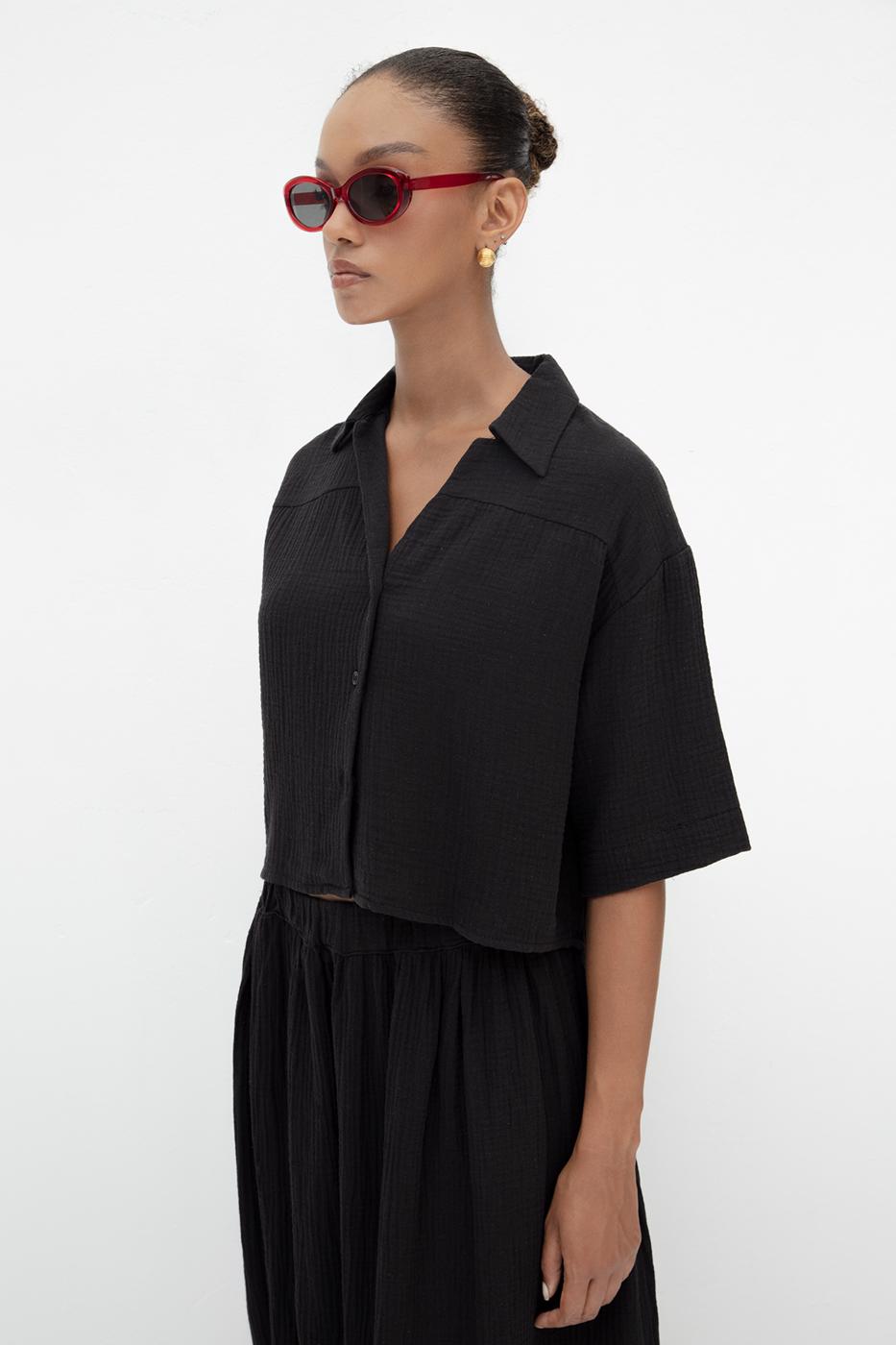 BSL Women Textured 100% Cotton Shirt - Saint Albans