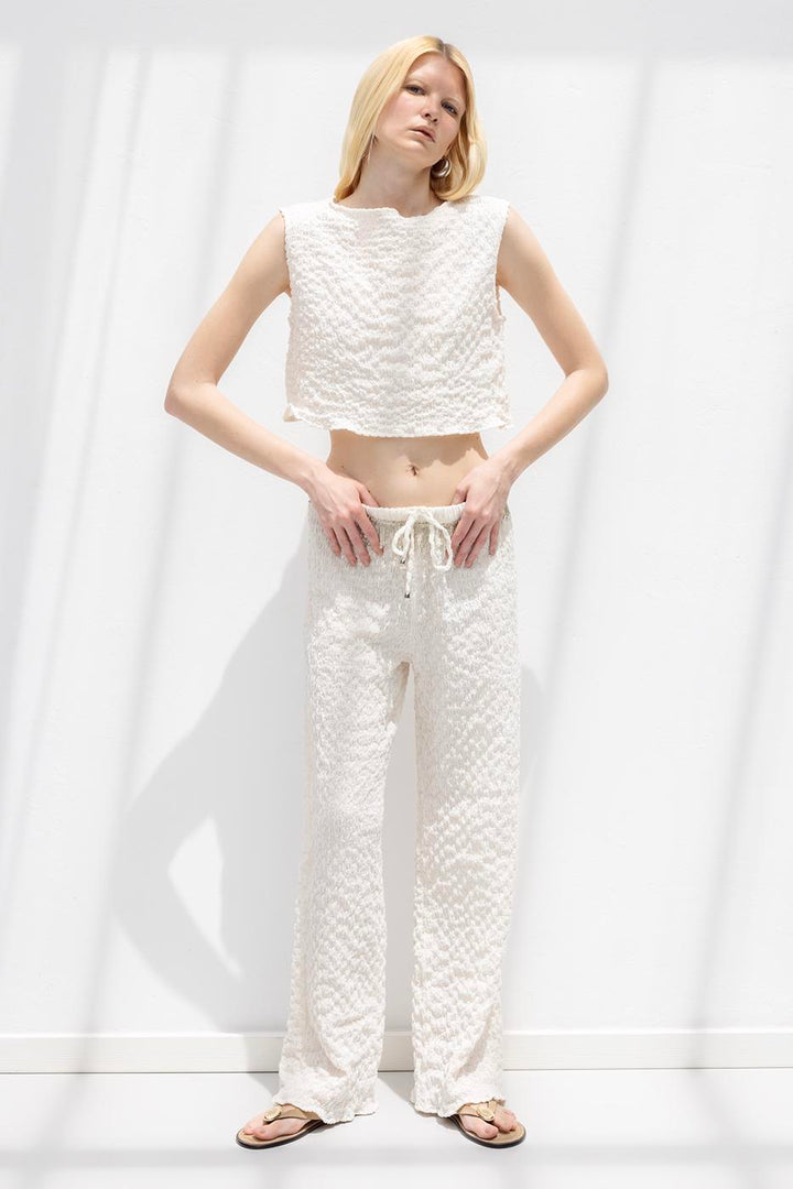 BSL Women Textured Loose Trousers - Woerden