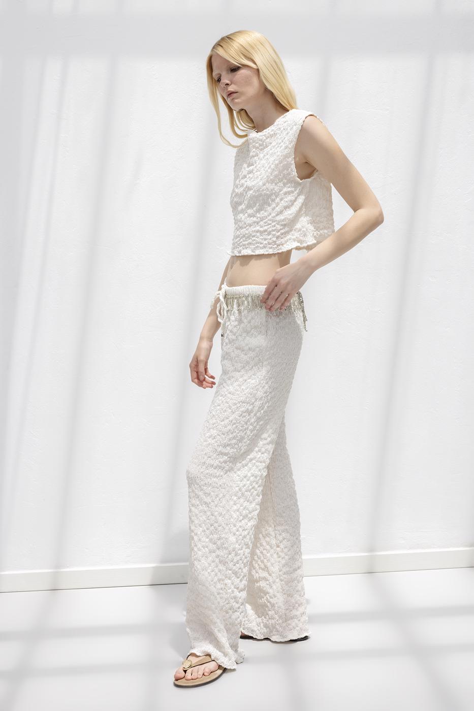 BSL Women Textured Loose Trousers - Woerden