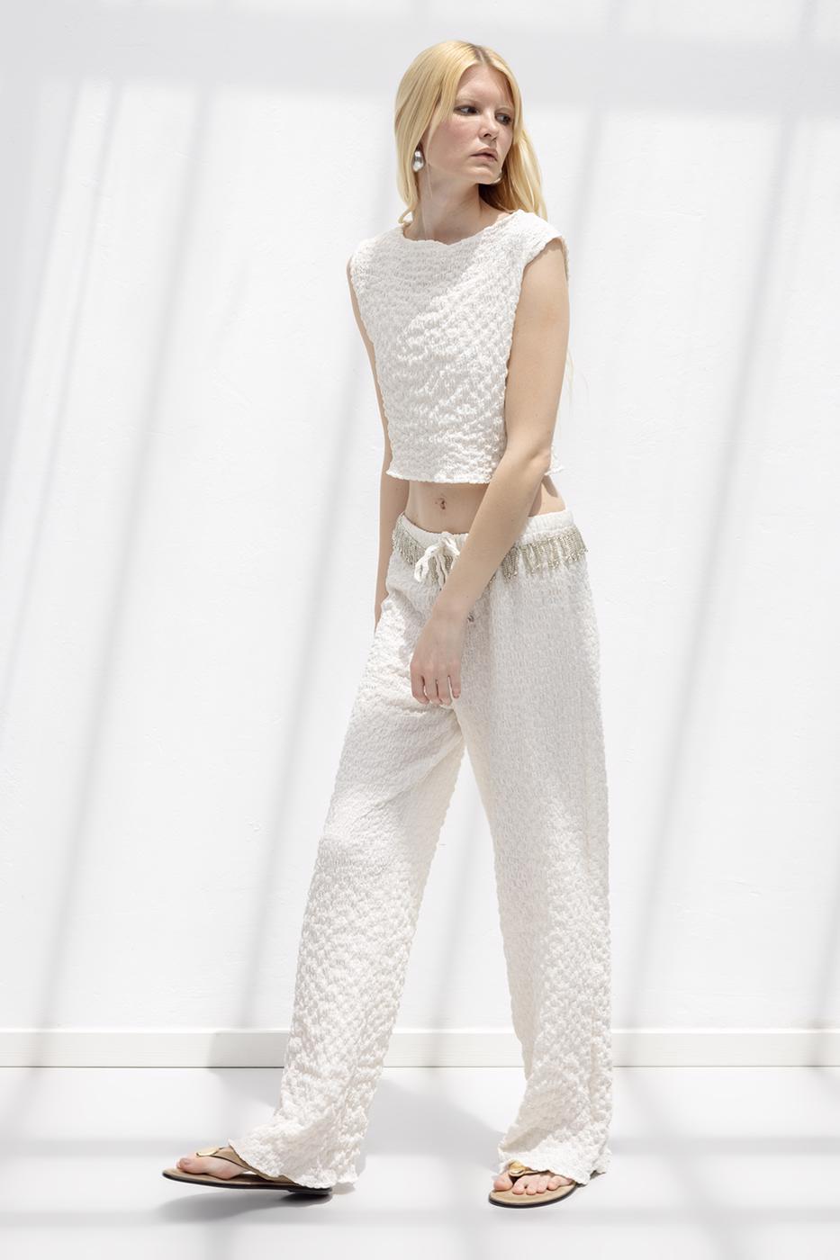 BSL Women Textured Loose Trousers - Woerden