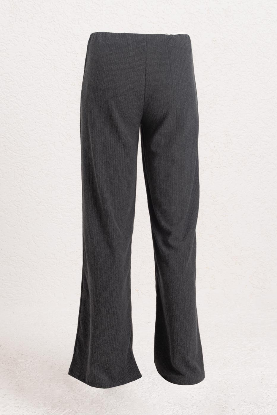 BSL Women Textured Straight Cut Trousers - Fermo