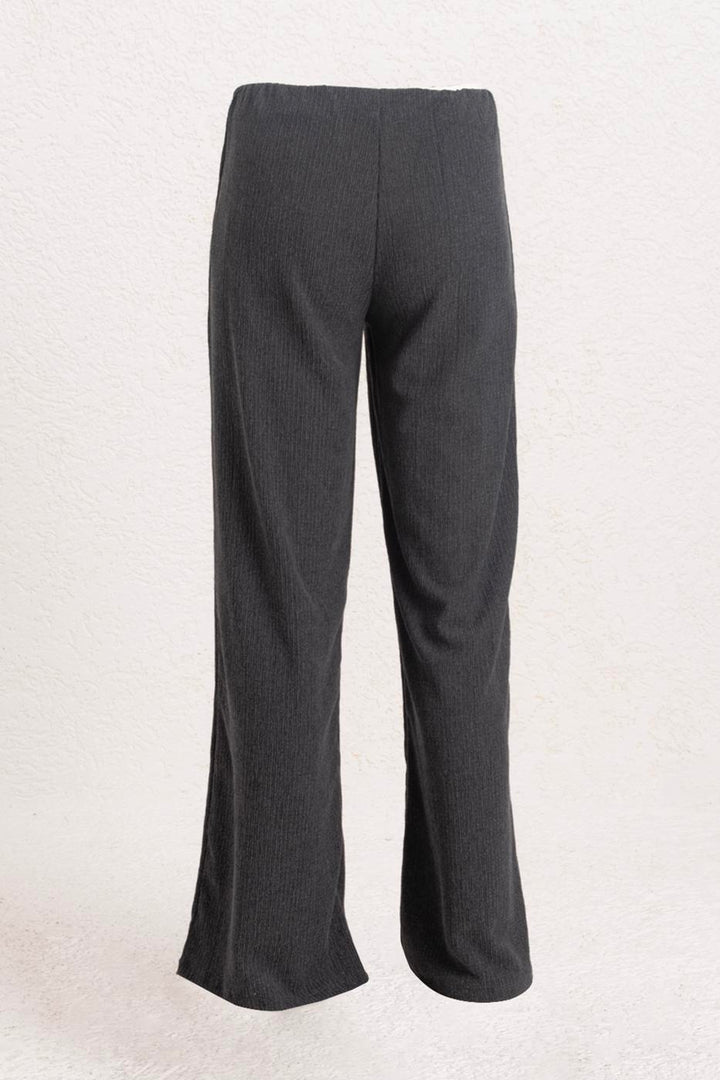 BSL Women Textured Straight Cut Trousers - Fermo