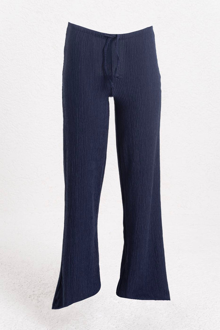 BSL Women Textured Straight Cut Trousers - Minot