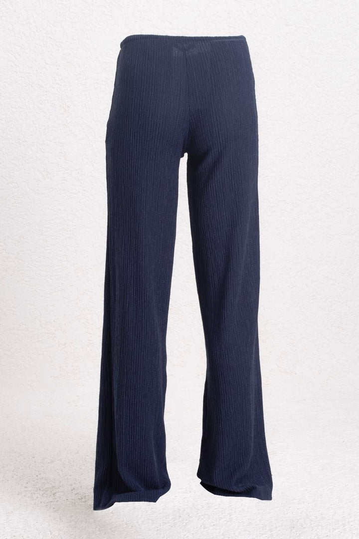 BSL Women Textured Straight Cut Trousers - Minot